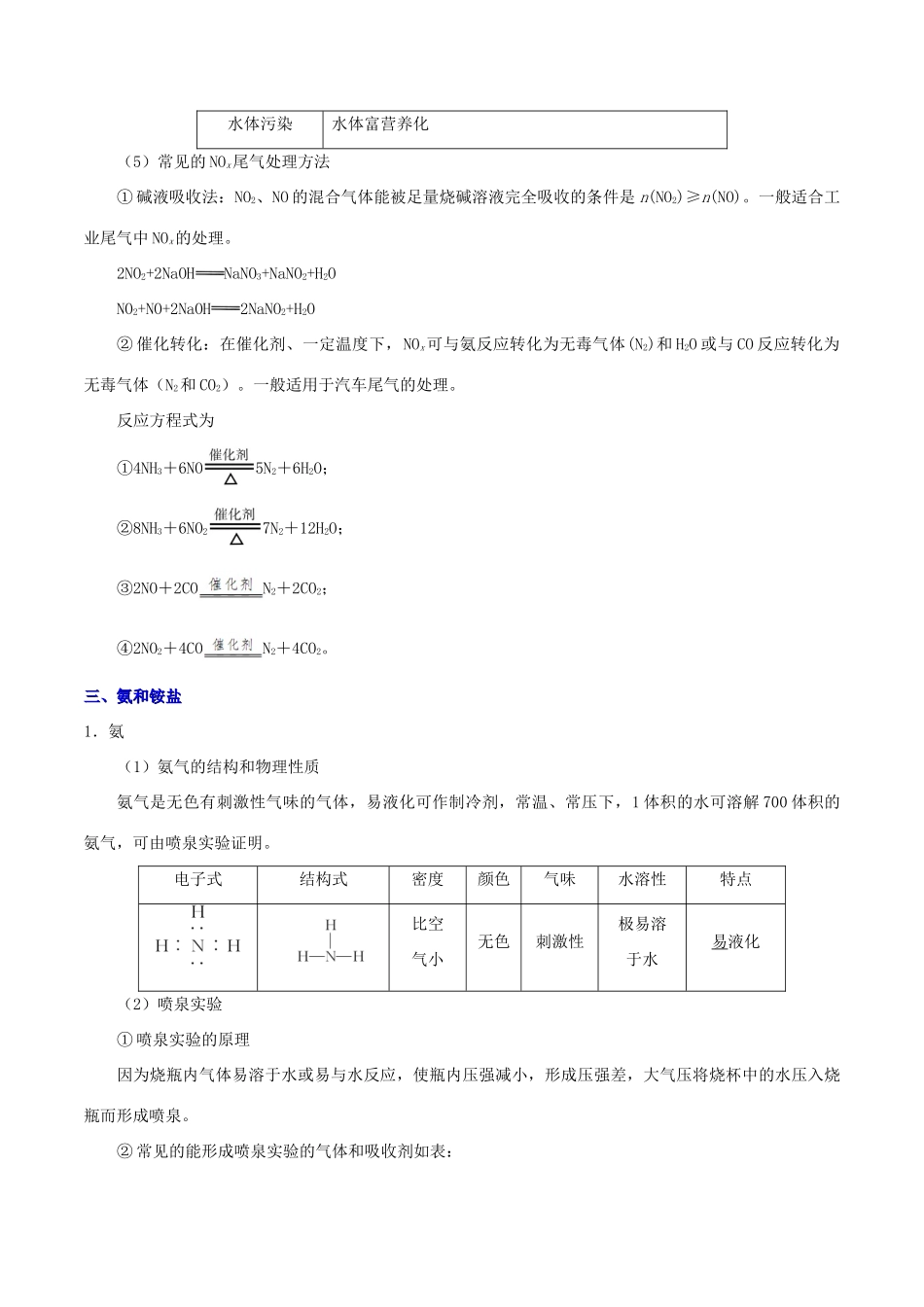 浙江省备战高考化学 一遍过考点22 氮及其化合物（含解析）-人教版高三全册化学试题_第3页