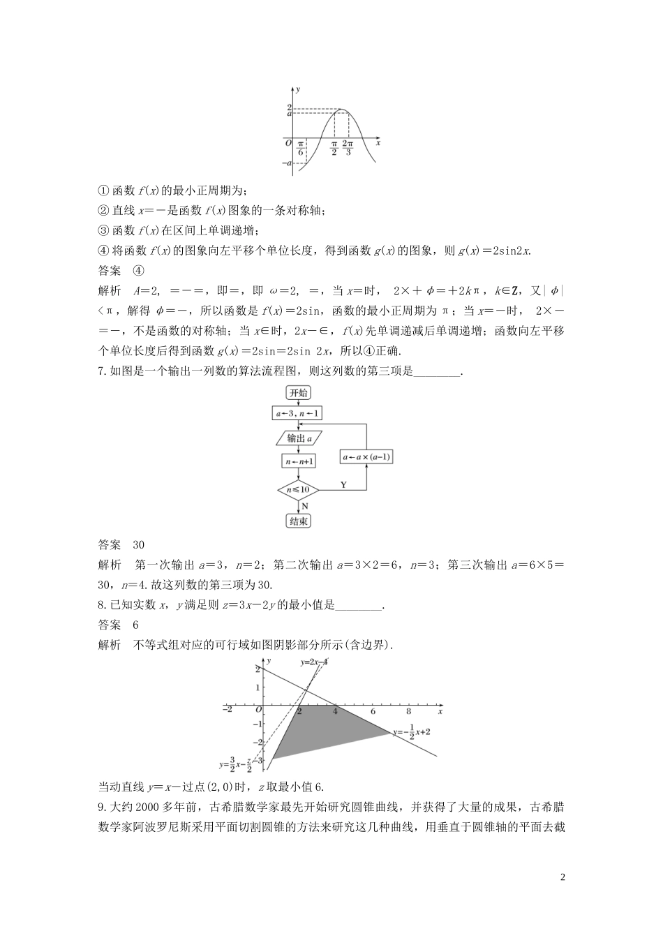 （江苏专用）高考数学二轮复习 填空题满分练（2）理-人教版高三全册数学试题_第2页