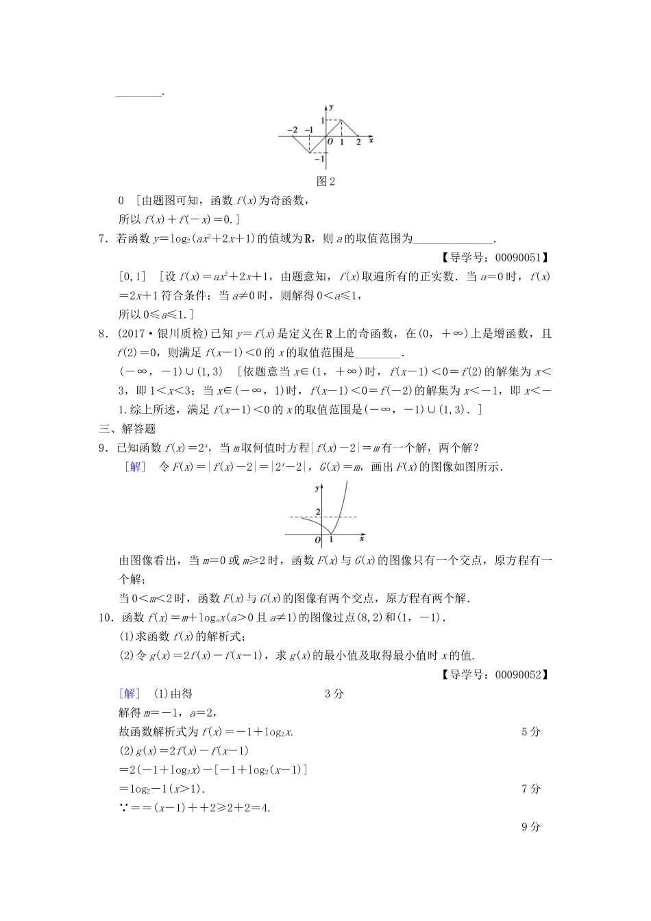 高考数学一轮复习 重点强化训练1 函数的图像与性质 文 北师大版-北师大版高三全册数学试题_第2页