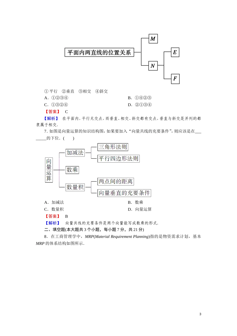 高中数学 第二章 框图 课时作业6 2.2 结构图（含解析）北师大版选修1-2-北师大版高二选修1-2数学试题_第3页