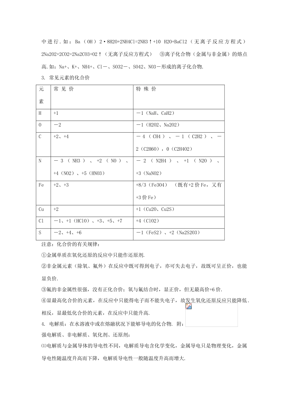 旧人教版高一化学总复习：第一章《化学反应及其能量的变化》_第2页