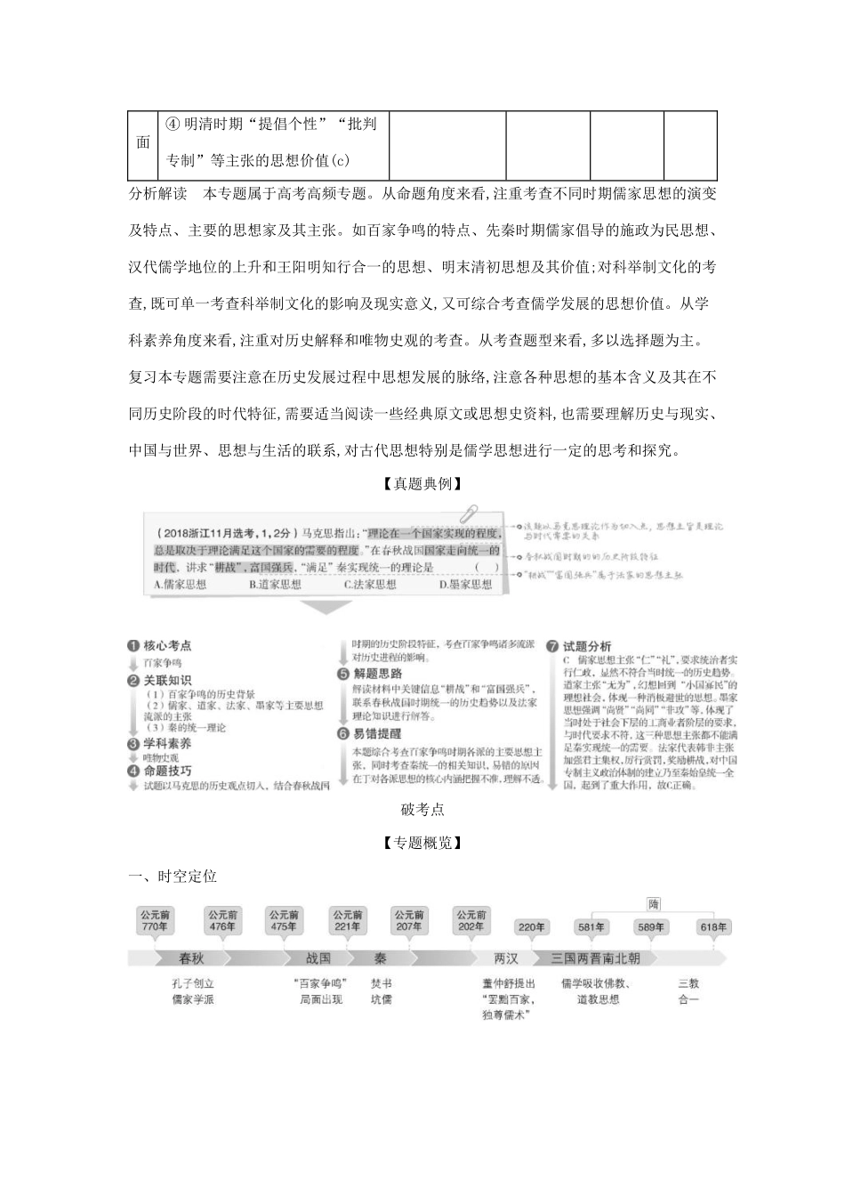 （浙江专版 ）高考历史一轮总复习 专题十九 中国传统文化主流思想的演变教师用书（含解析）-人教版高三全册历史试题_第2页