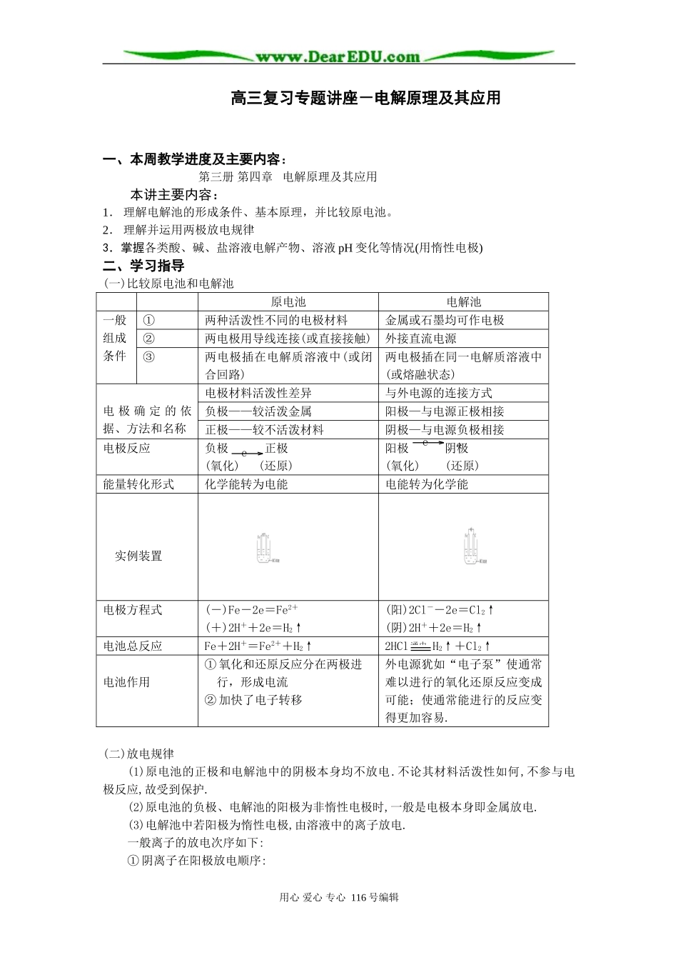 高三复习专题讲座－电解原理及其应用_第1页
