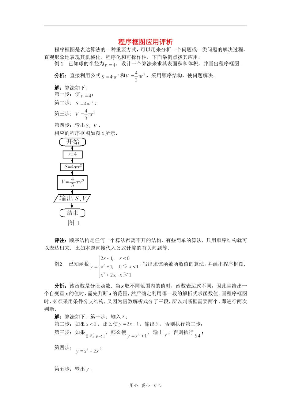 高考数学复习点拨 程序框图应用评析_第1页