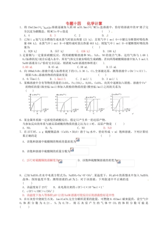 江苏省淮安中学高三化学 寒假作业专题十四《化学计算》