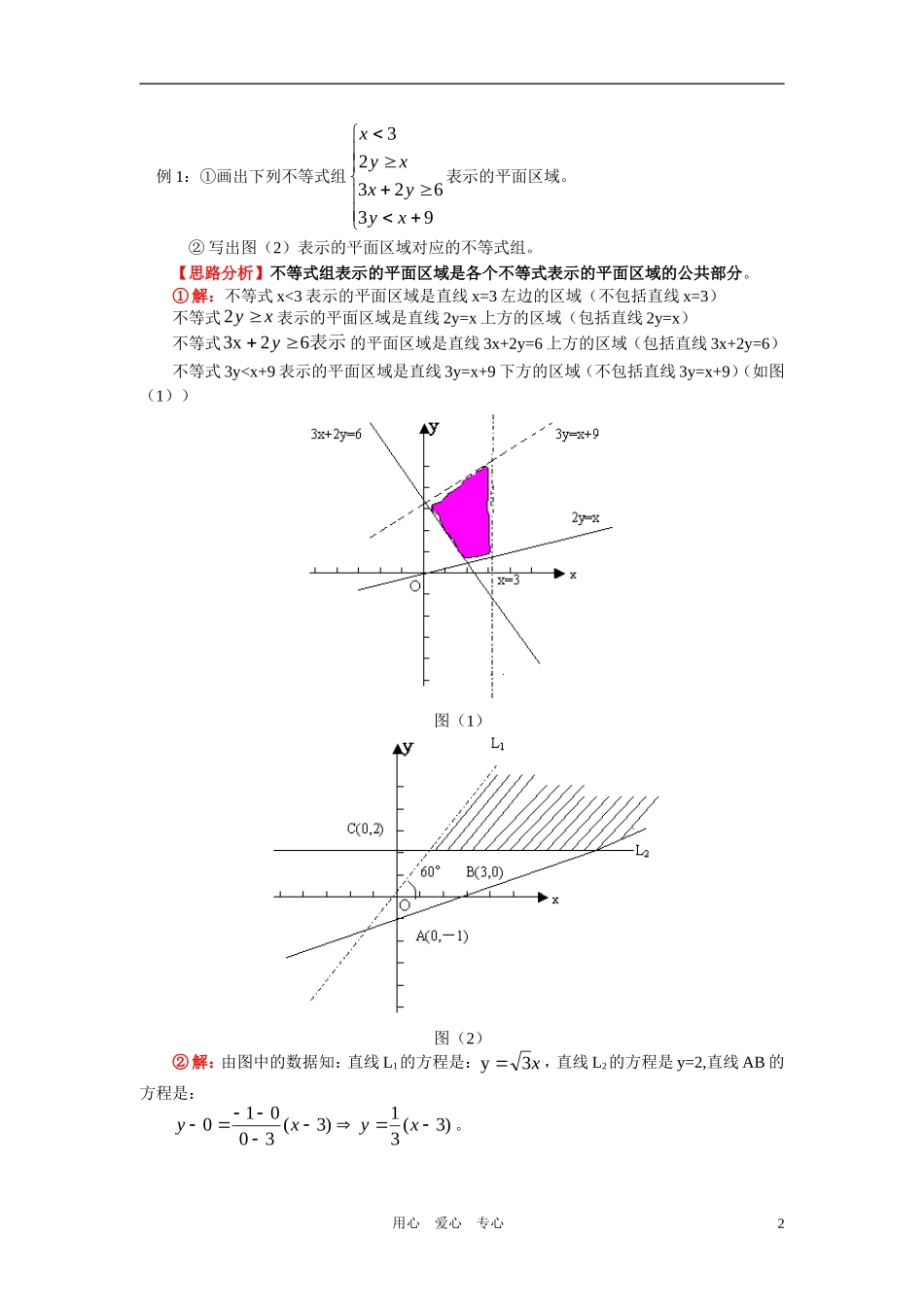 高中数学 第三章 第4节简单的线性规划知识精讲 北师大版必修5_第2页