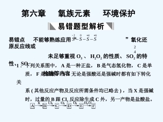 【大纲版创新设计】2011届高考化学一轮复习 第6章 氧族元素及环境保护 易错题型解析课件 人教大纲版