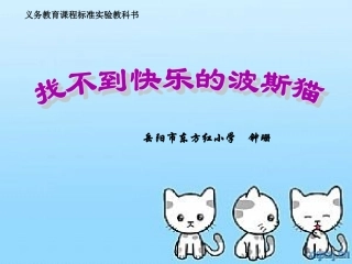 《找不到快乐的波斯猫》比赛课件