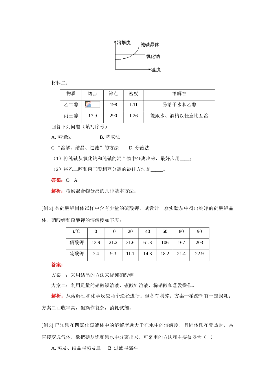 高一化学从实验学化学—化学实验基本方法人教实验版知识精讲_第3页