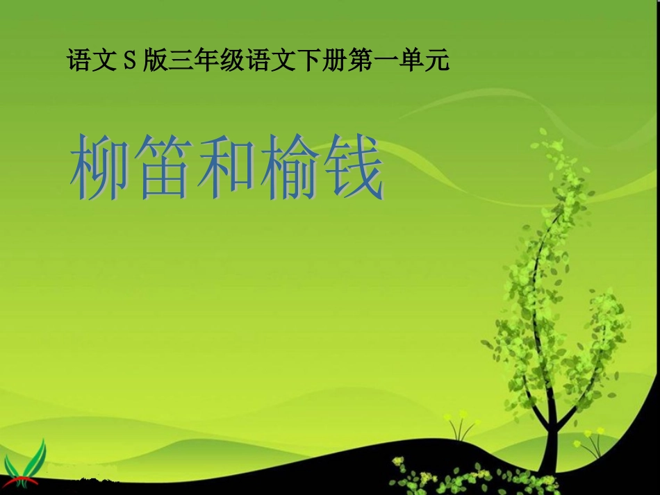 《柳笛和榆钱》课件_第1页