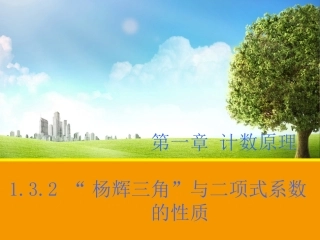 【数学】132“杨辉三角”与二项式系数的性质课件（人教A版选修2-3）