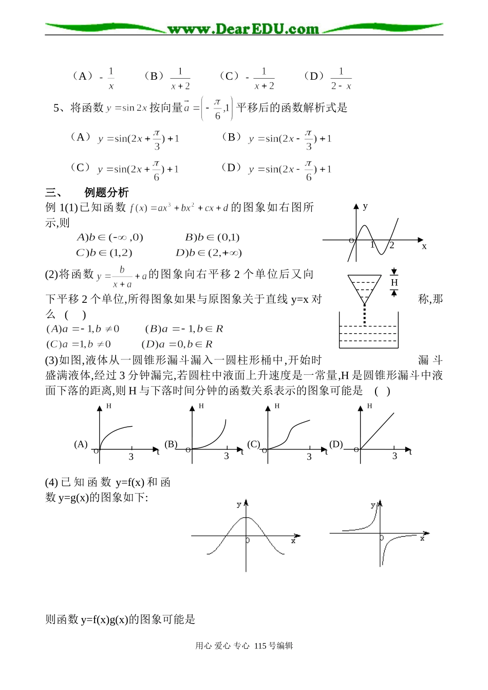 高考数学总复习 函数的图象_第2页