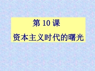 《资本主义时代的曙光》课件04