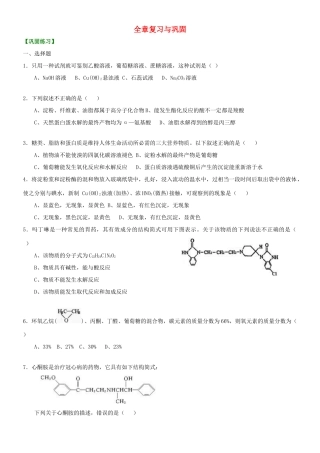 高中化学 全章复习与巩固（提高）巩固练习 新人教版选修5-新人教版高二选修5化学试题