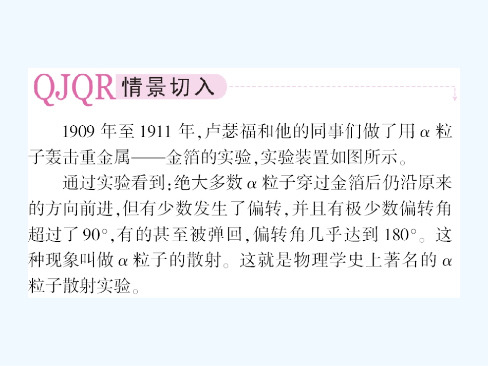 【成才之路】高中物理 第十八章原子结构第二节原子的核式结构模型教学课件 新人教版选修3-5_第3页