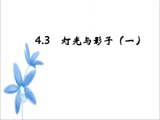 《灯光与影子》第一课时参考课件