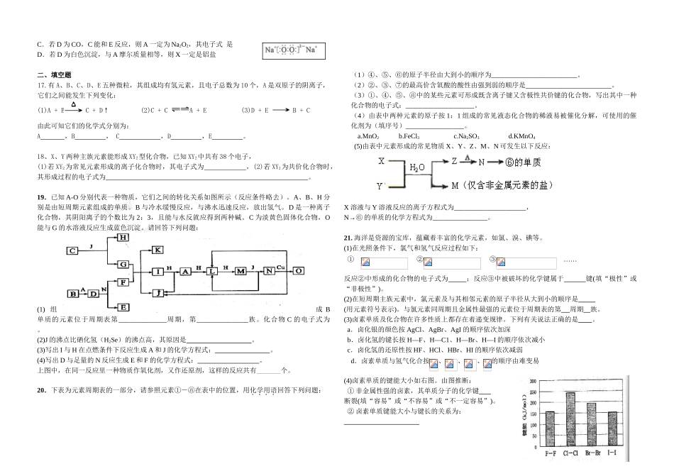 高一化学练习题二新人教版必修2_第2页