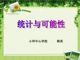《统计与可能性》+PPT课件