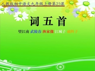 《词五首》PPT课件(1)