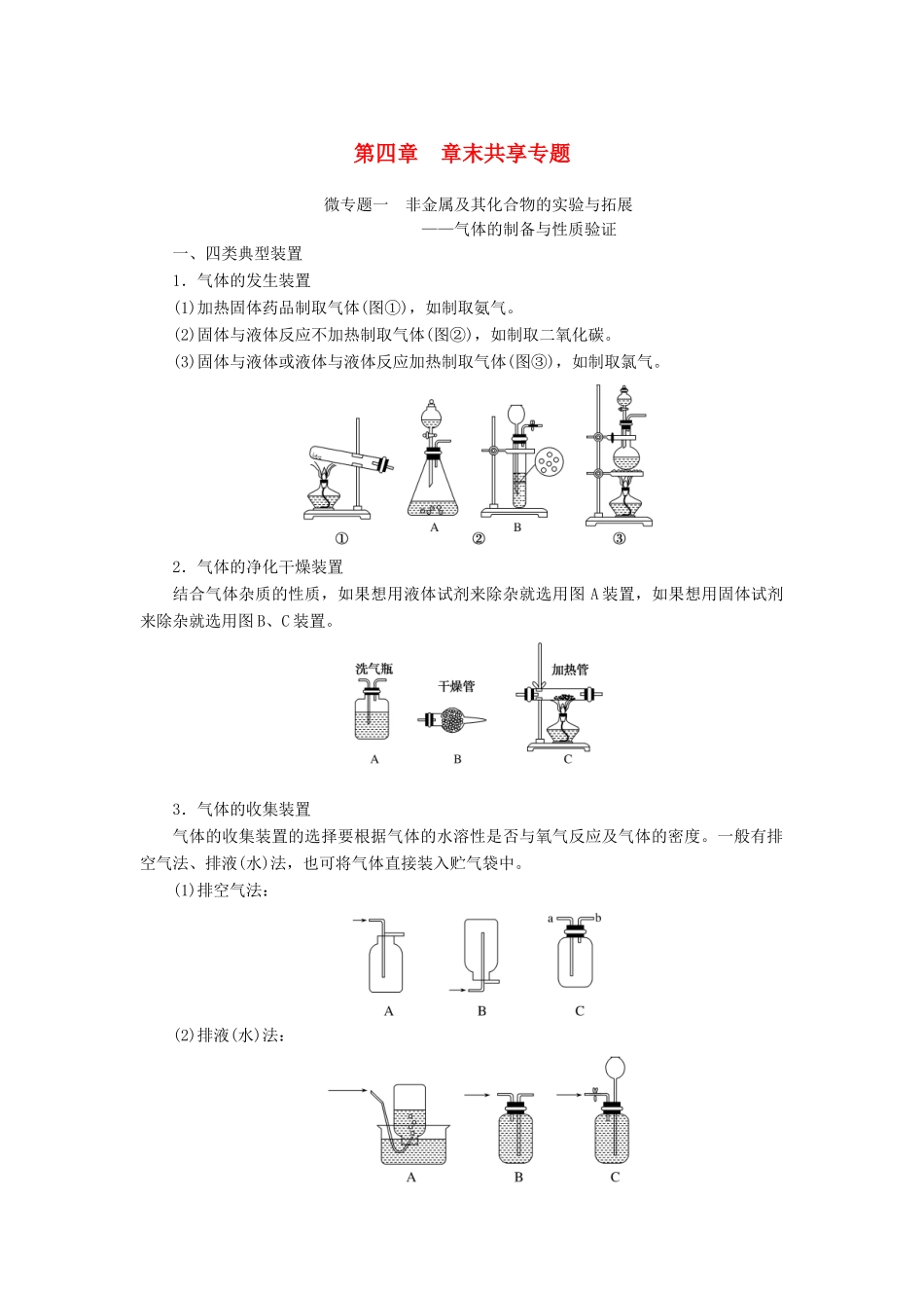 高中化学 第四章 章末共享专题 新人教版必修1-新人教版高一必修1化学试题_第1页