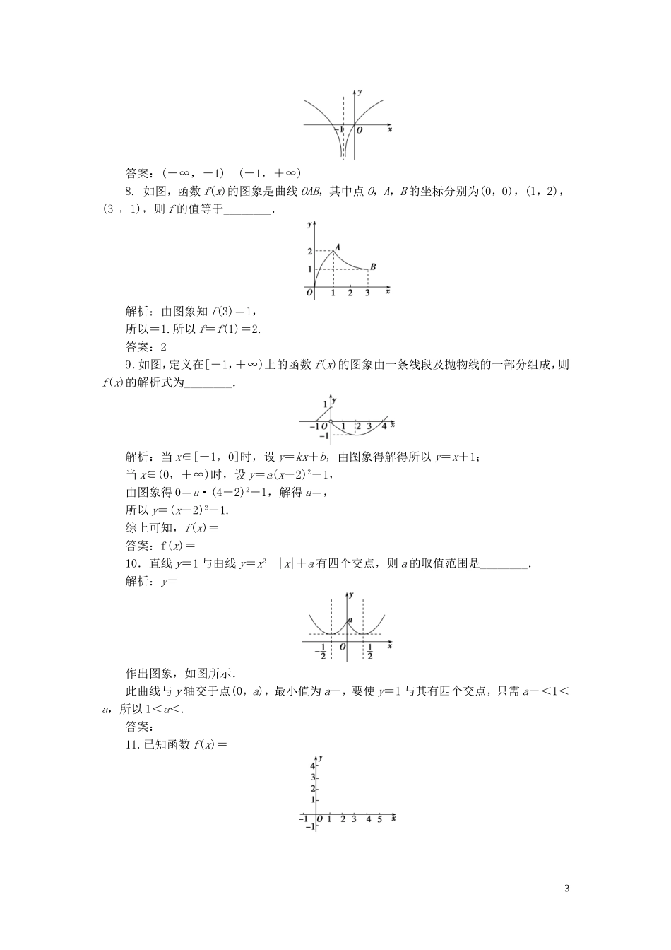 （浙江专用）高考数学大一轮复习 第二章 函数概念与基本初等函数 第7讲 函数的图象练习（含解析）-人教版高三全册数学试题_第3页