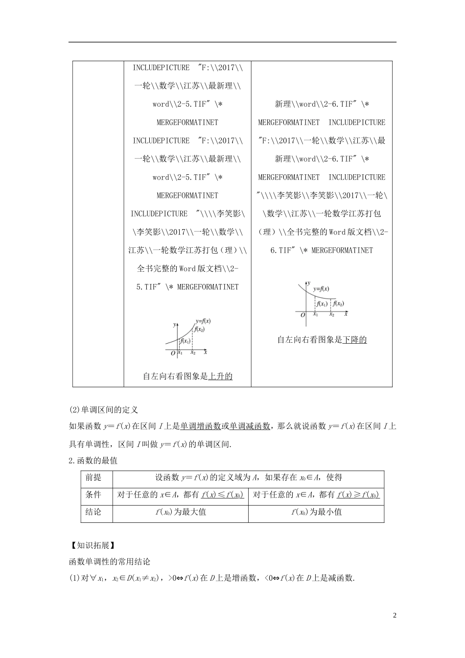 （江苏专用）高考数学大一轮复习 第二章 函数概念与基本初等函数I 2.2 函数的单调性与最值教师用书 理 苏教版-苏教版高三全册数学试题_第2页