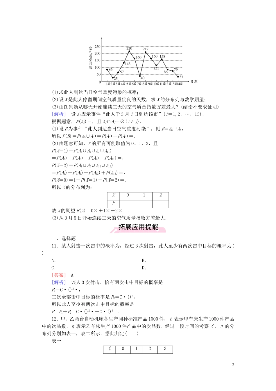 高中数学 2.3.2离散型随机变量的方差课时作业 新人教A版选修2-3-新人教A版高二选修2-3数学试题_第3页