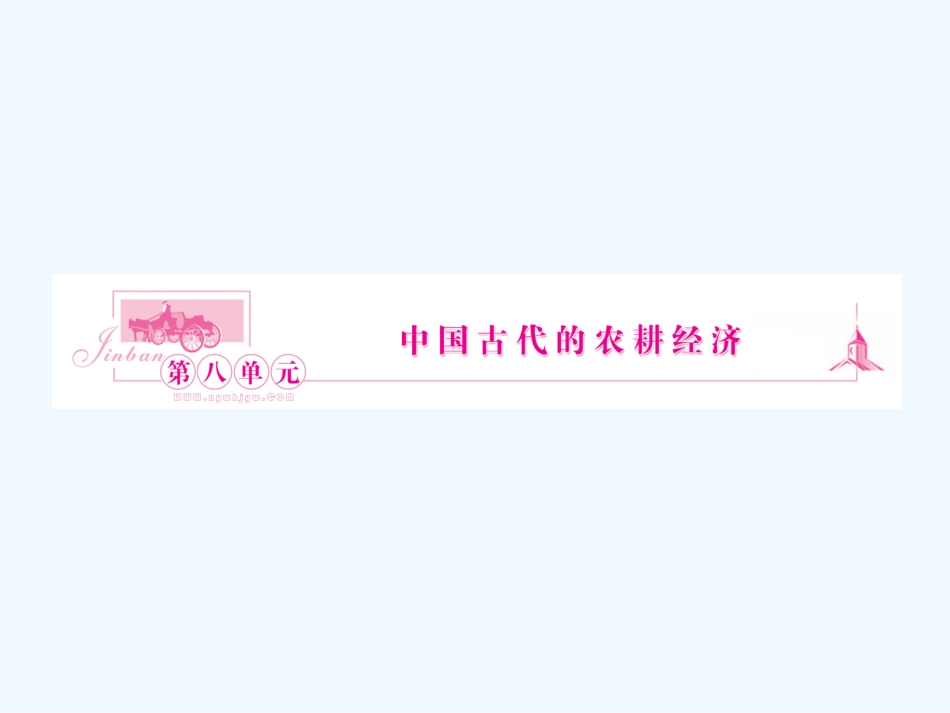 《金版新学案》2011高三历史一轮复习 第15讲 精耕细作农业生产模式的形成和中国古代的土地制度课件 岳麓版_第1页