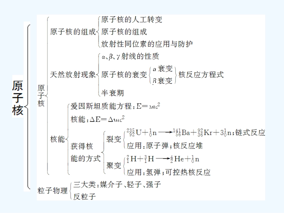 【创新设计】2011届高考物理一轮复习 第17章 原子核 章末整合课件 人教大纲版_第2页