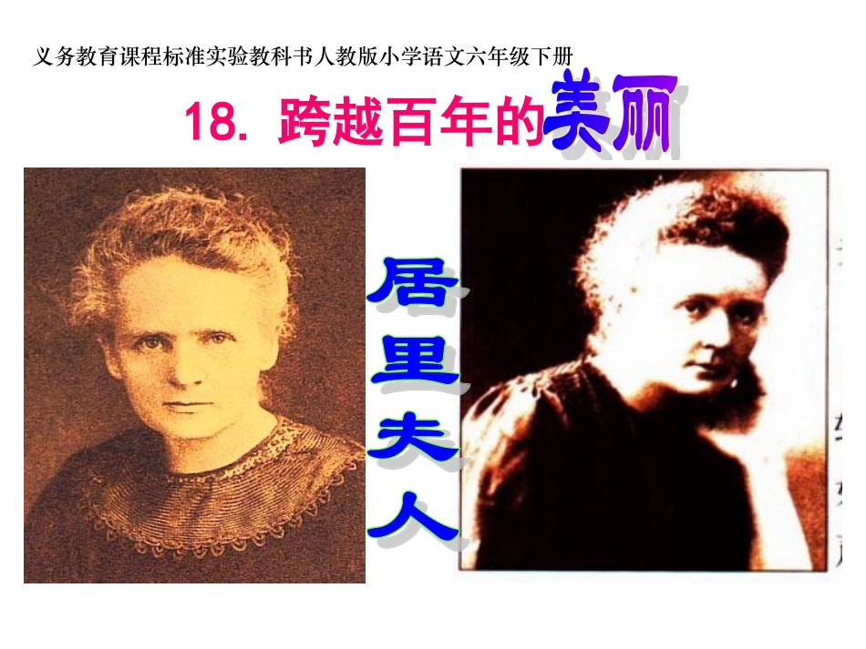 《跨越百年的美丽》课件 (9)_第1页