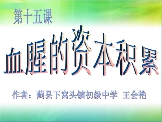 《血腥的资本积累》-王会艳
