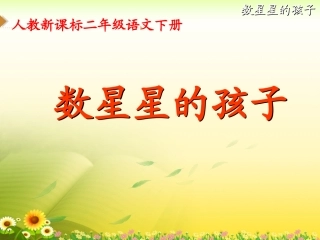 《数星星的孩子》教学课件1
