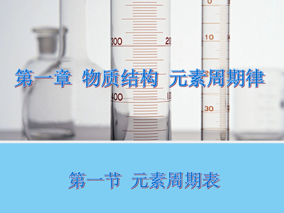 【化学】11元素周期表（人教版必修2）课件1_第1页
