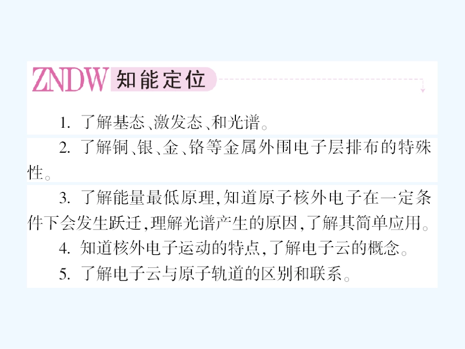 【成才之路】新课标高中人教版化学选修三第一章  原子结构与性质第一节  原子结构原子结构第二课时  能量最低原理、基态与激发态、光谱、电子云与原子轨道_第2页