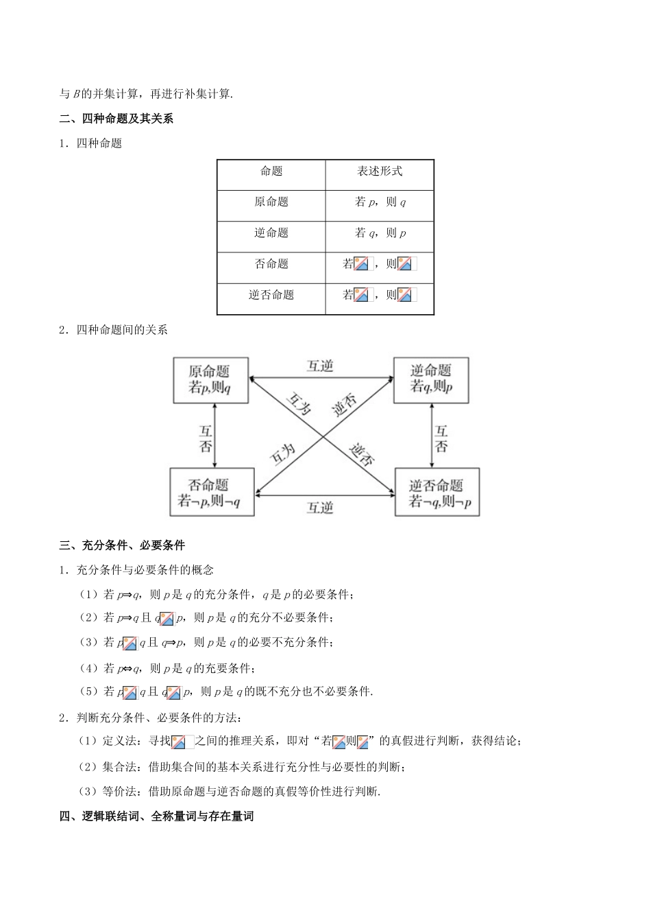 高考数学 狠抓基础题 专题01 集合与常用逻辑用语 文-人教版高三全册数学试题_第2页