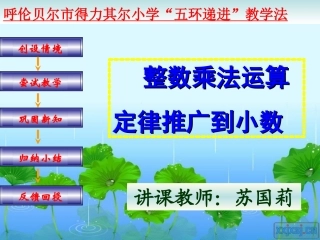 《整数乘法运算定律推广到小数》PPT课件之二