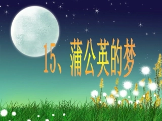 《蒲公英的梦》教研课PPT