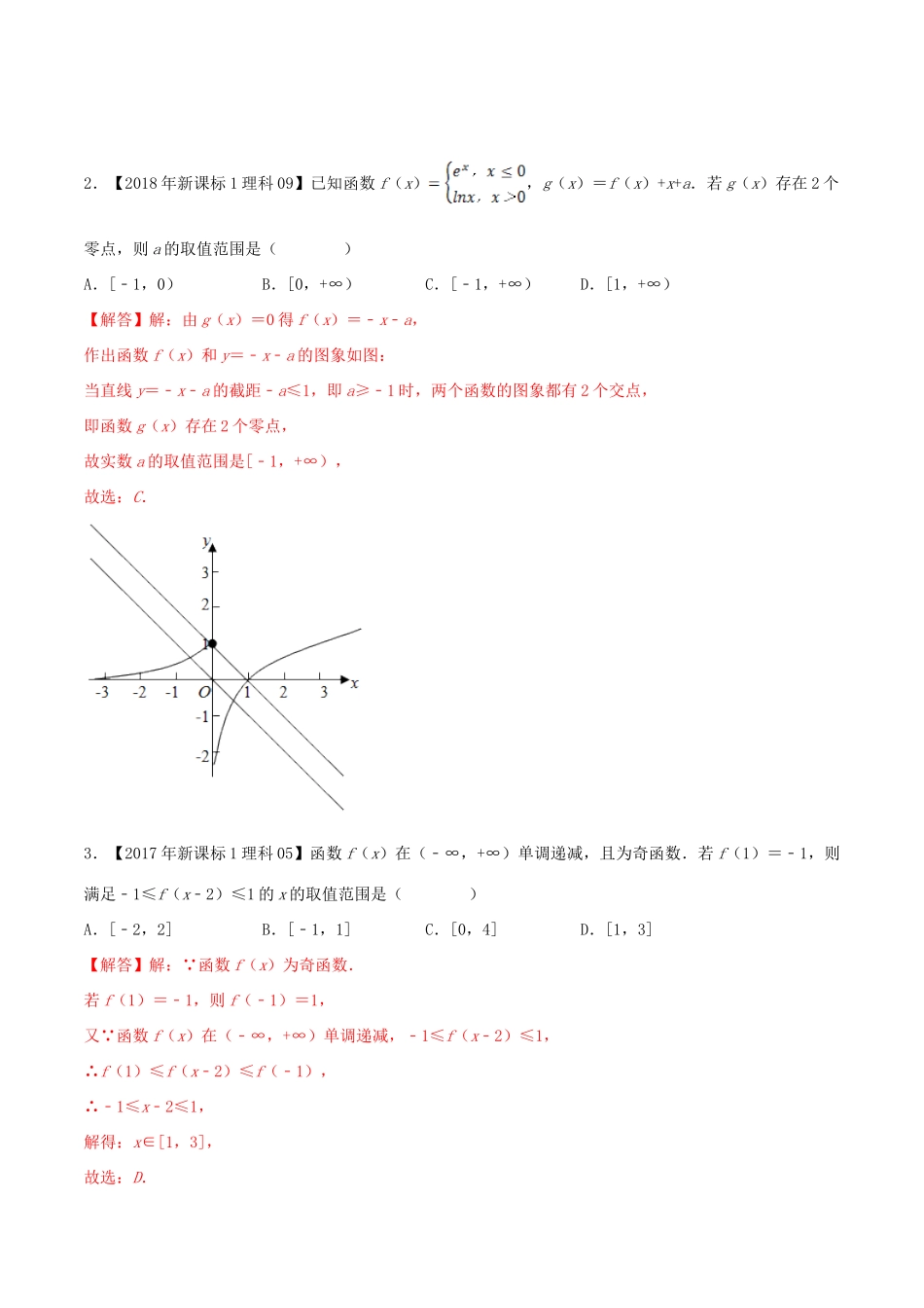 十年真题（-）高考数学真题分类汇编 专题03 函数概念与基本初等函数 理（含解析）-人教版高三全册数学试题_第2页