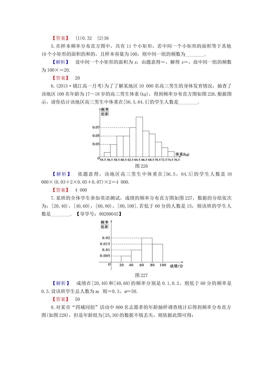 高中数学 学业分层测评12 苏教版必修3-苏教版高一必修3数学试题_第2页