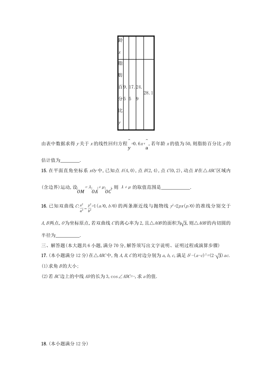 高考数学仿真卷（四）文-人教版高三全册数学试题_第3页