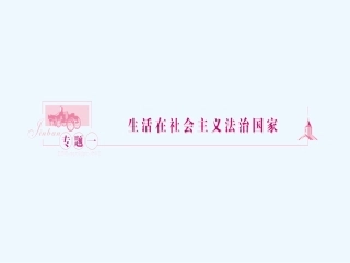 【龙门亮剑】2011高三政治一轮复习 专题1 生活在社会主义法治国家课件 新人教版选修5