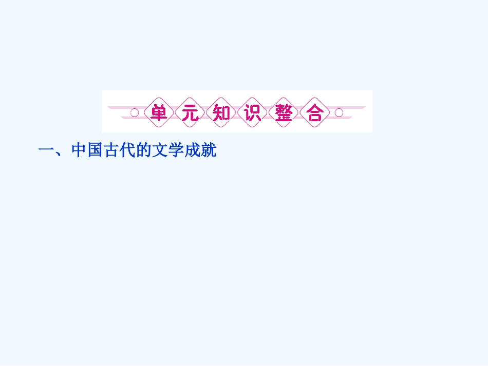 《金版新学案》2011高三历史一轮复习 第14单元 中国古代文艺长廊和19世纪以来的世界文化单元整合课件 岳麓版_第3页
