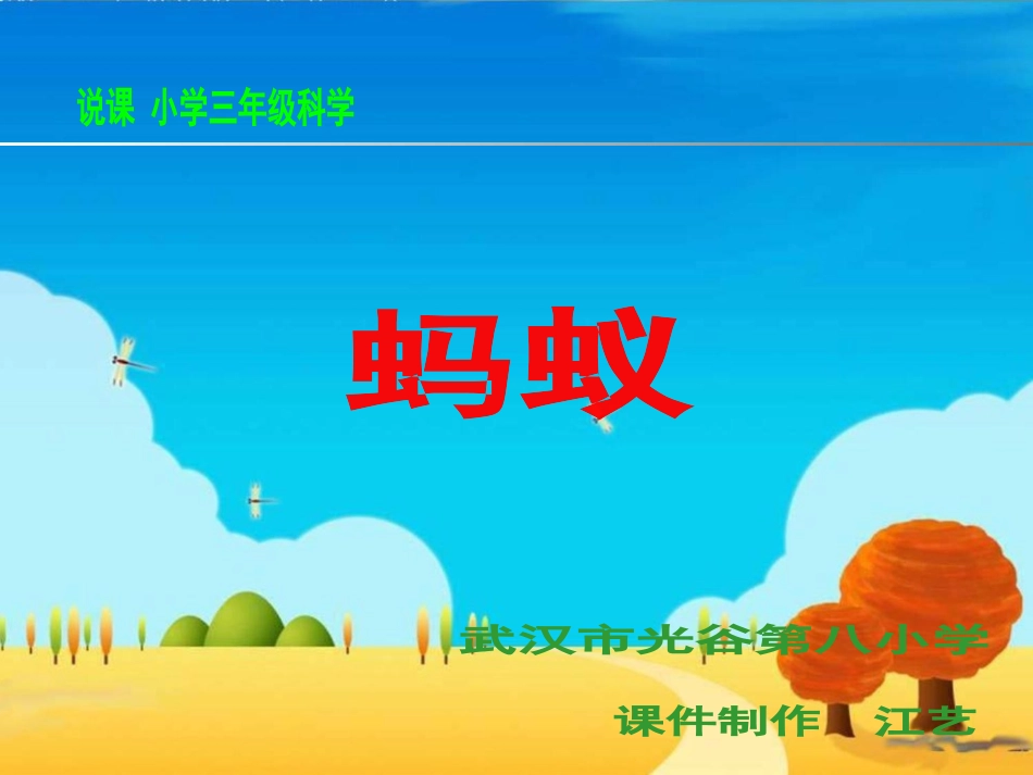 《蚂蚁》三年级科学说课稿课件（江艺）_第1页