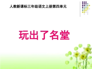 《玩出了名堂》教学课件