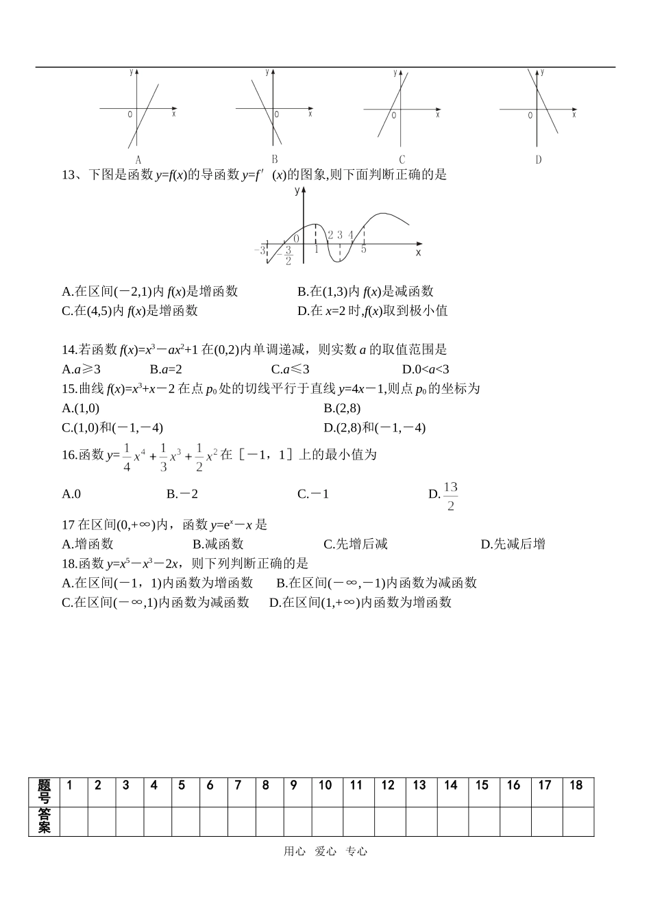 高中数学必修内容复习（13）——导数及其应用1_第2页