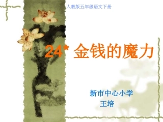 《金钱的魔力》PPT