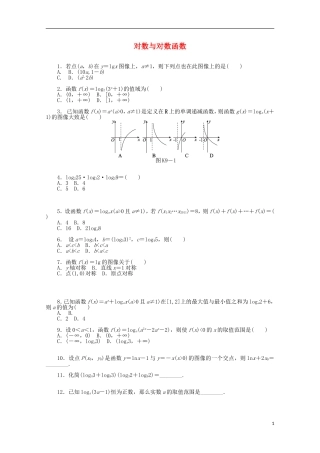 高考数学一轮复习 对数与对数函数基础知识检测 文-人教版高三全册数学试题