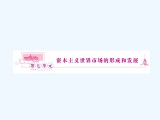 《金版新学案》2011高三历史一轮 第14讲 开辟新航路、殖民扩张与世界市场的拓展课件 新人教版