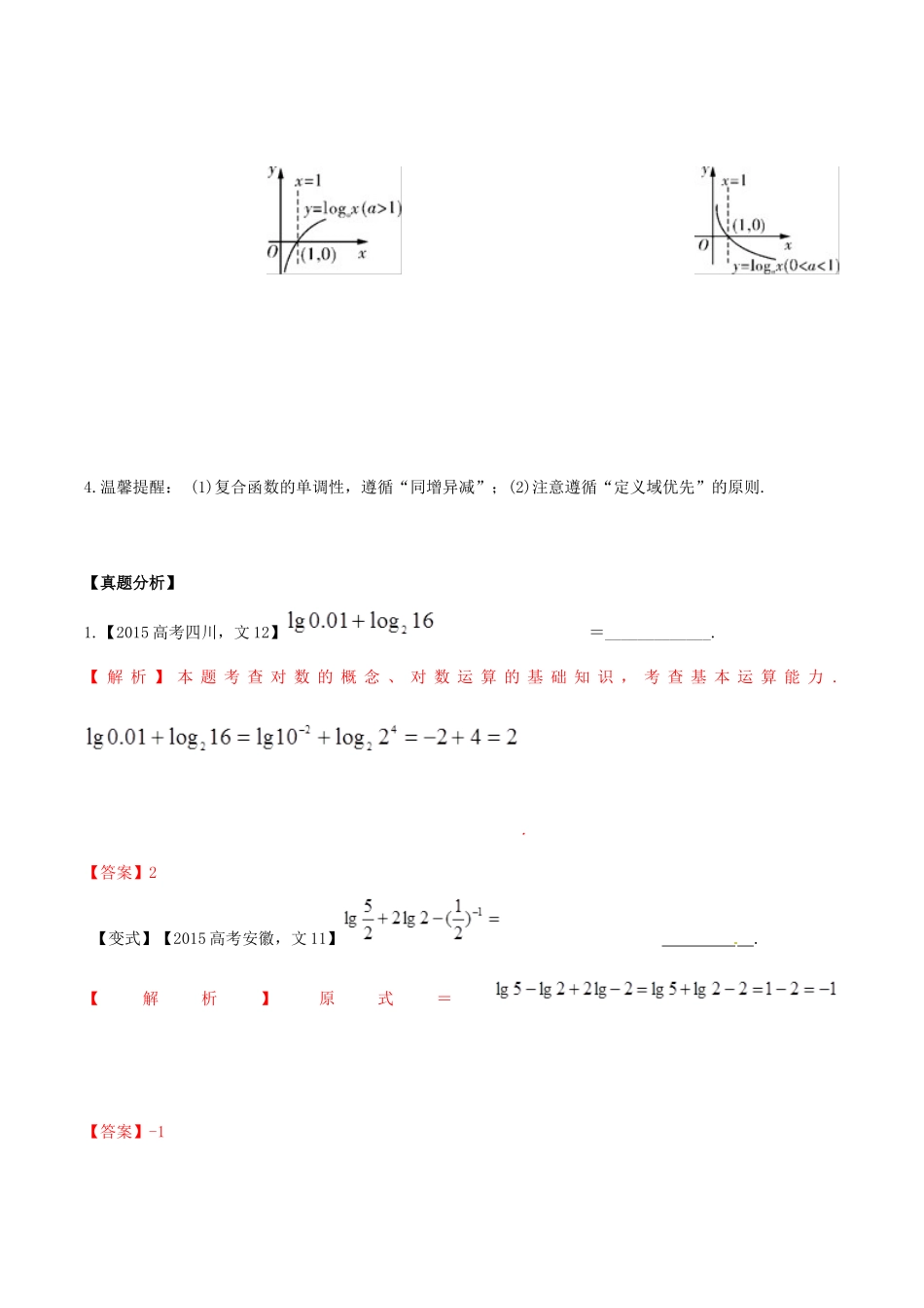 高考数学 高频考点名师揭秘与仿真测试 专题12 函数 对数函数 理-人教版高三全册数学试题_第2页