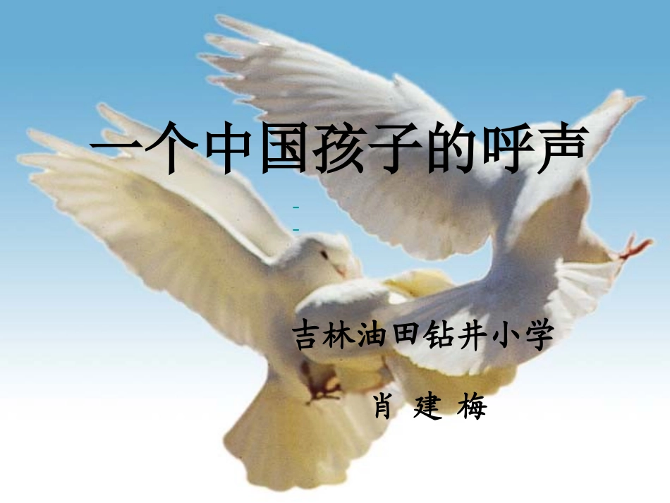 一个中国孩子的呼声 (3)_第1页